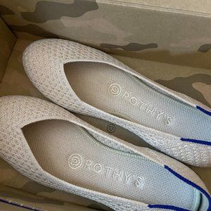 Rothy's The Flat Women's Size 6 - Salt Honeycomb (White) LIKE NEW